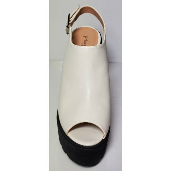 PRIMADONNA COLLECTION WOMEN EURO SIZE 36 PLATFORM OPEN BACK WHITE 05555 ECP - Picture 5 of 12